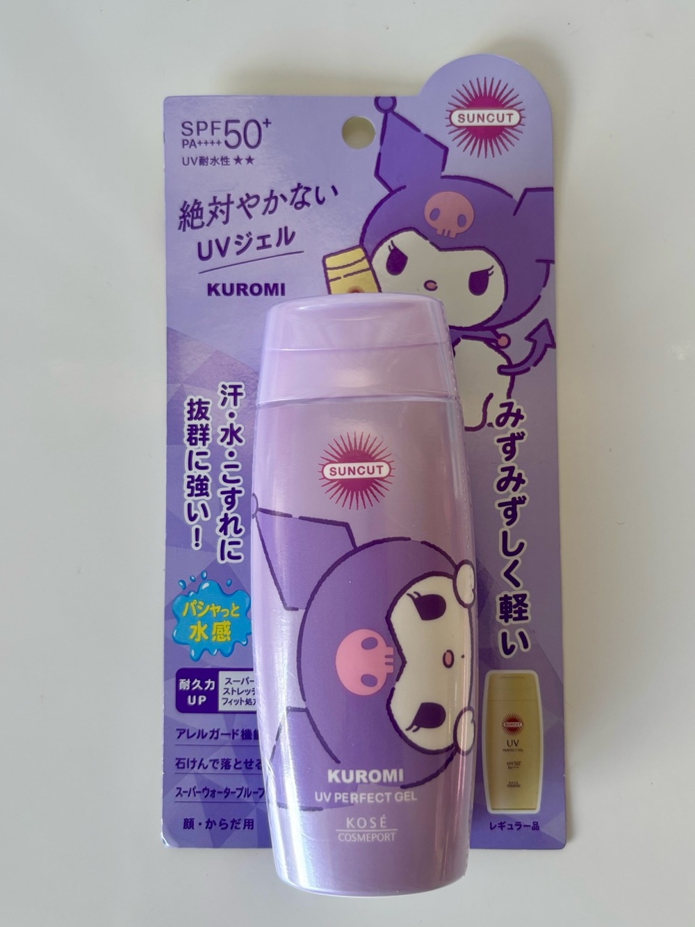Kuromi Sanrio Suncut Water Resistant SPF 50+ UV Sun Screen Gel NWT Japan-made